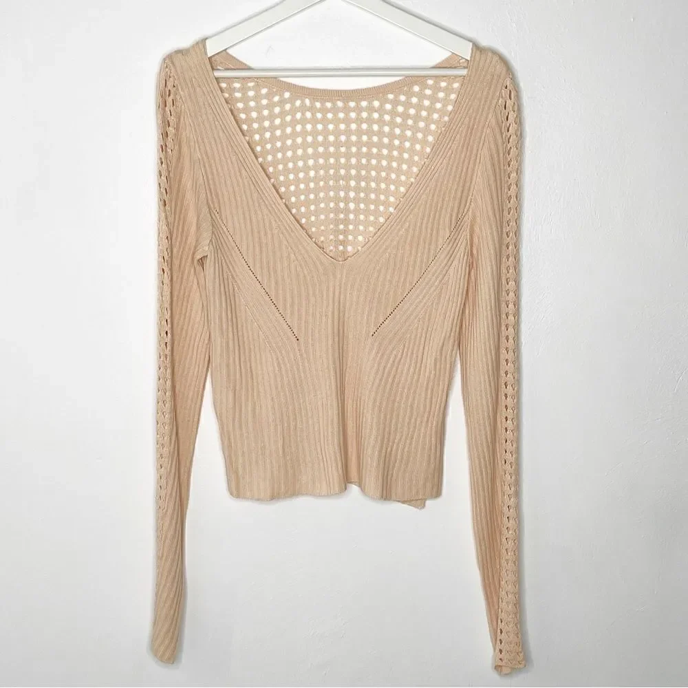 Free People Starlight Tunic Ribbed in Hushed Grain NWT - US M